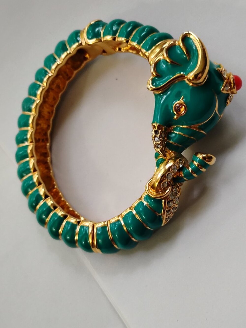 Kenneth Jay Lane Enamel Elephant - Picture 3 of 4